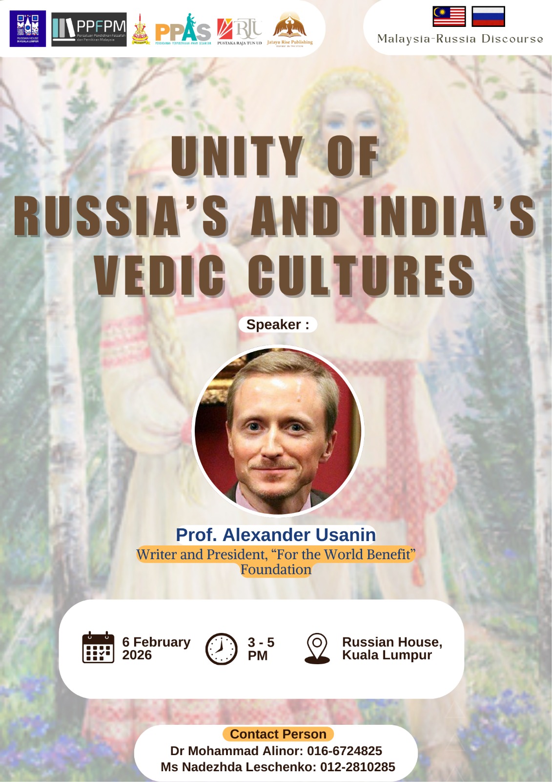 Unity of Russia’s and India’s Vedic Cultures Event Poster